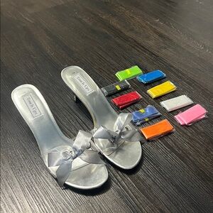 Touch up interchangeable bow sandals